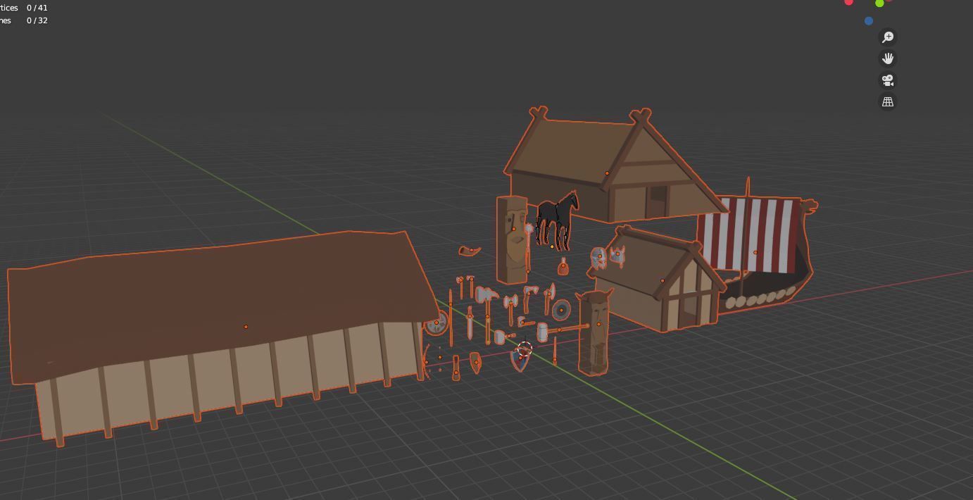 Viking Assets Low-poly 3D model_4