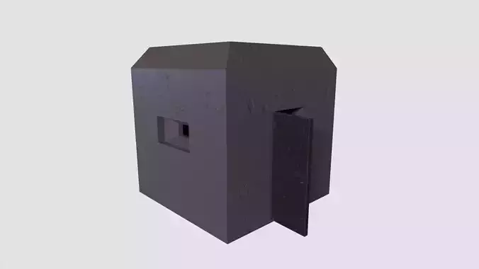 ww2 bunker Low-poly 3D model