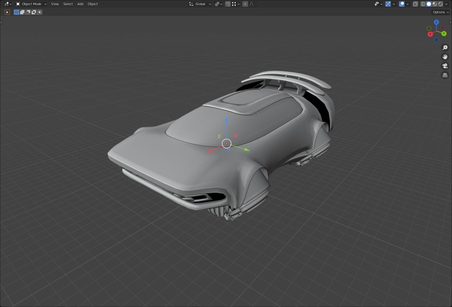 Simplistic Flying Vehicle 19 Low-poly 3D model_10