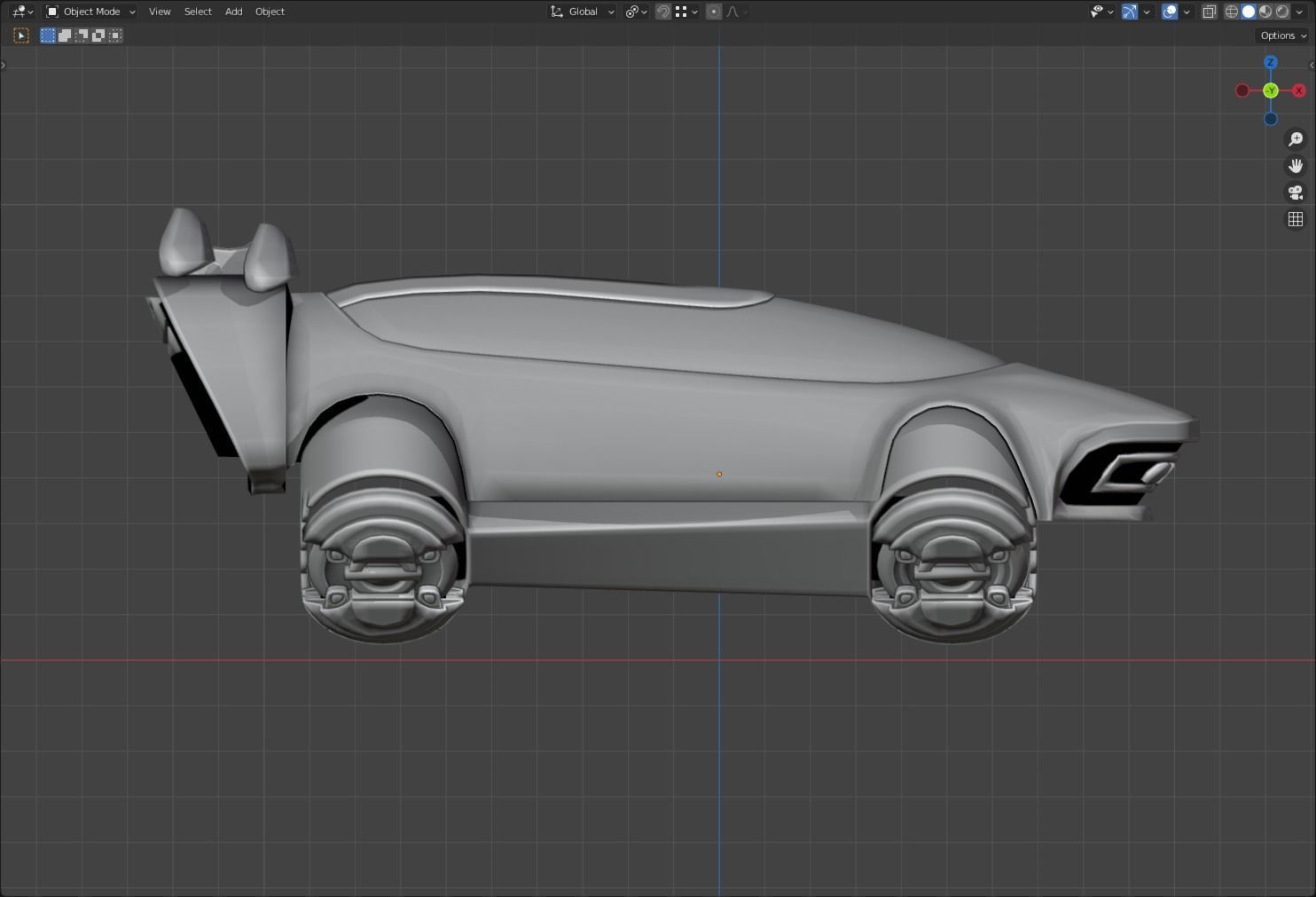 Simplistic Flying Vehicle 19 Low-poly 3D model_11