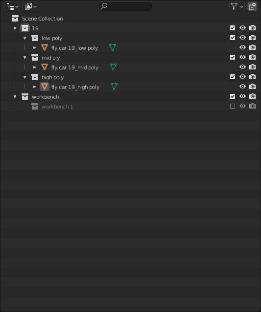 Simplistic Flying Vehicle 19 Low-poly 3D model_17