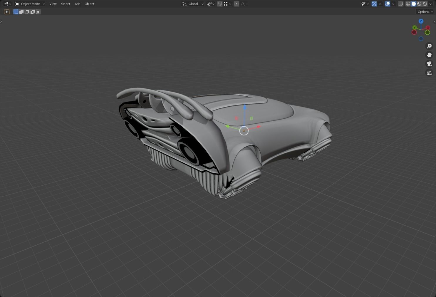Simplistic Flying Vehicle 19 Low-poly 3D model_14