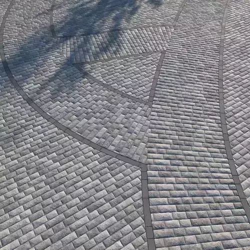 8K Large Area Linear Cobblestone 01 - 3 Variations Texture