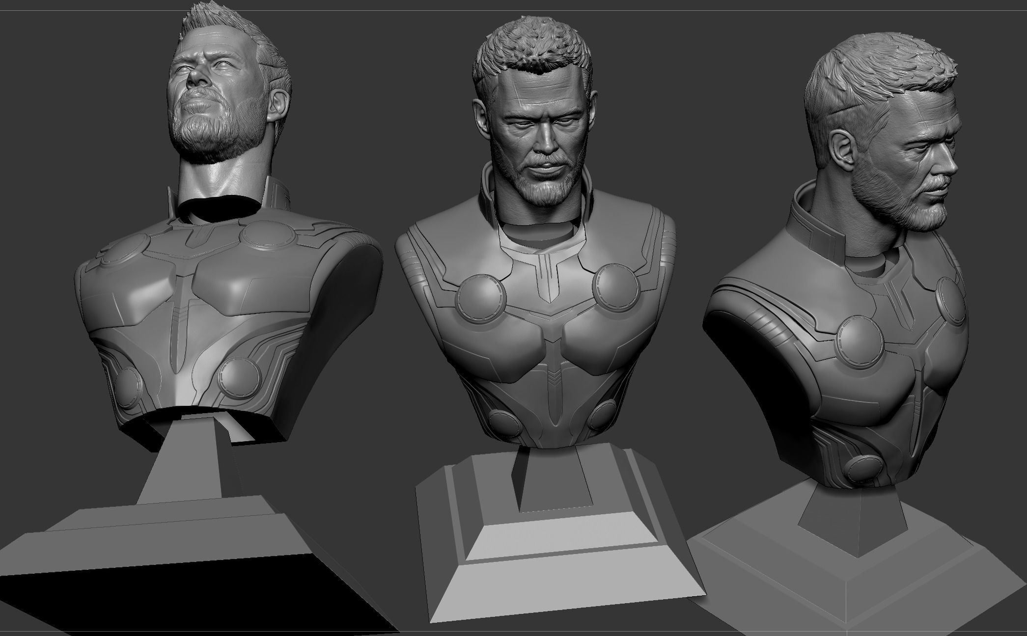 Thor- Chris Hemsworth Bust 3D print model_7
