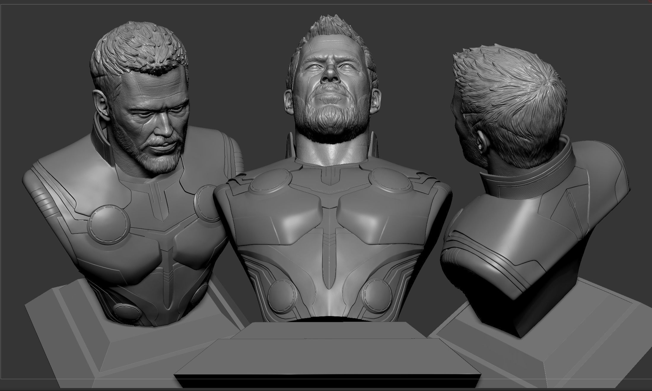 Thor- Chris Hemsworth Bust 3D print model_9