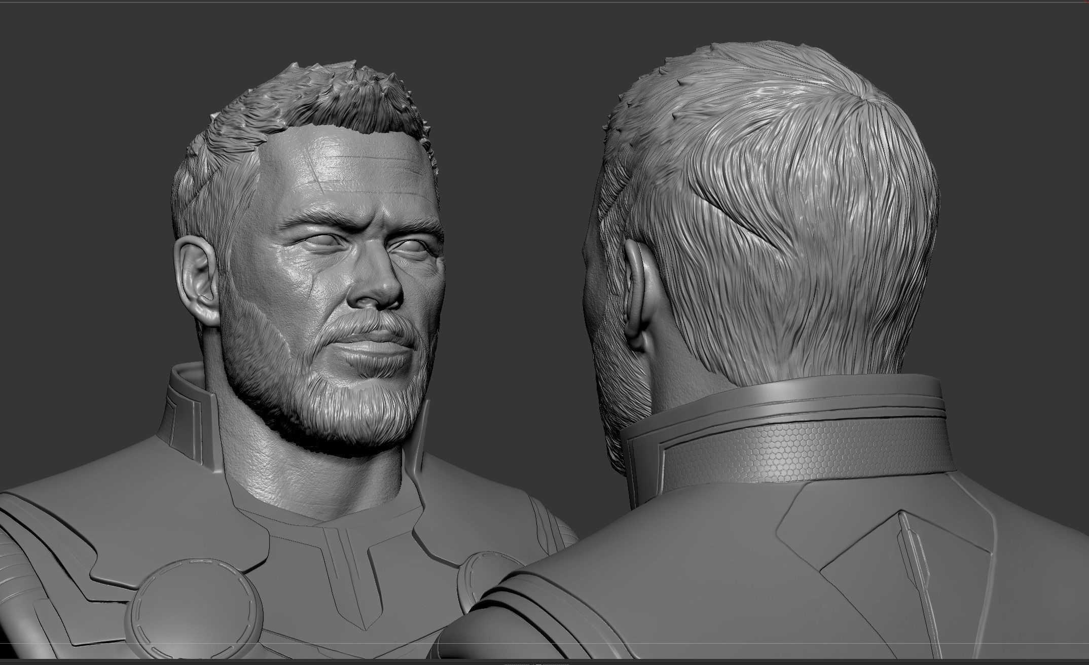 Thor- Chris Hemsworth Bust 3D print model_6