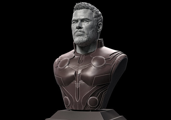 Thor- Chris Hemsworth Bust 3D print model
