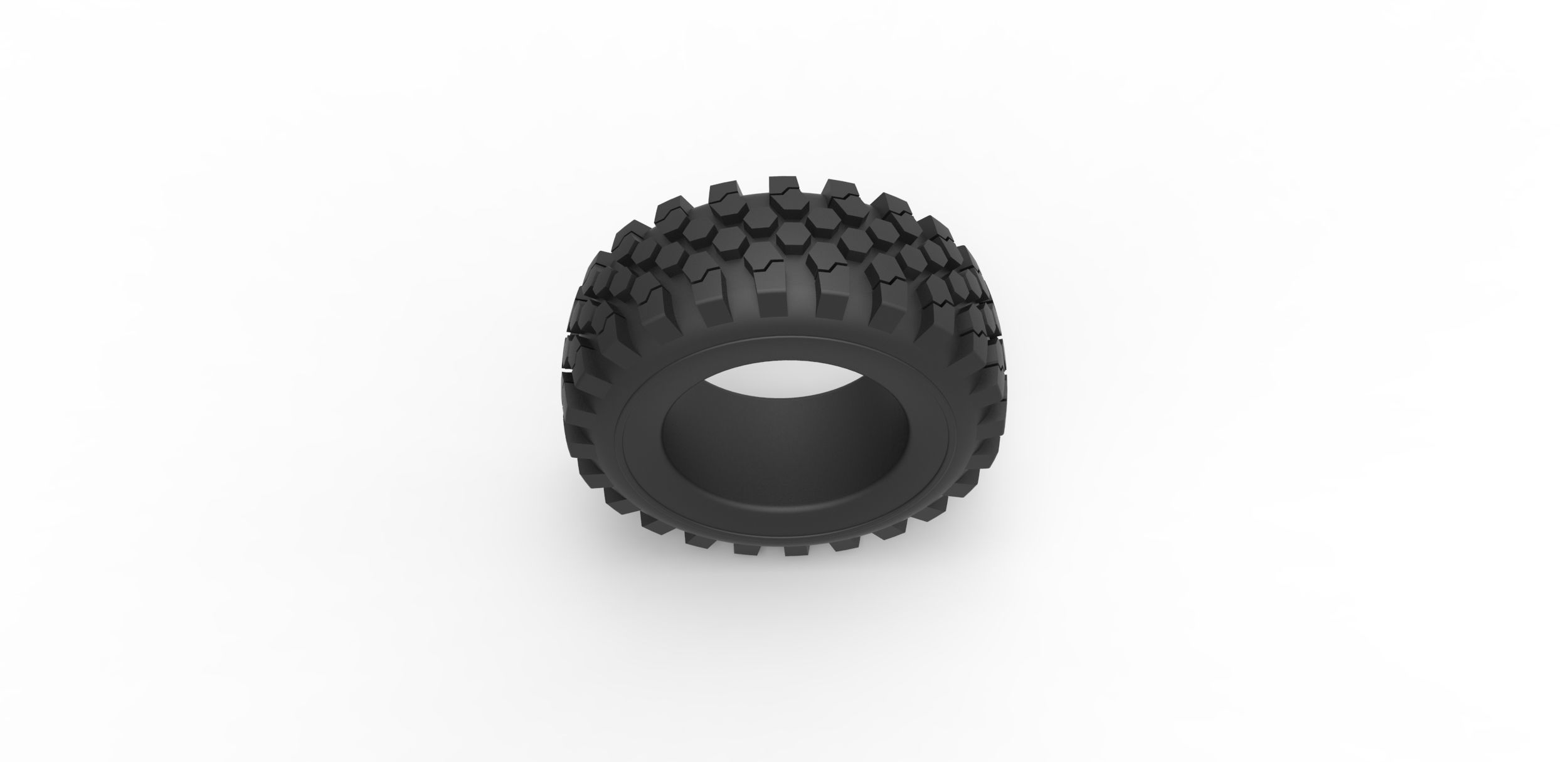 Offroad tire 43 Scale 1 to 25 3D print model_5