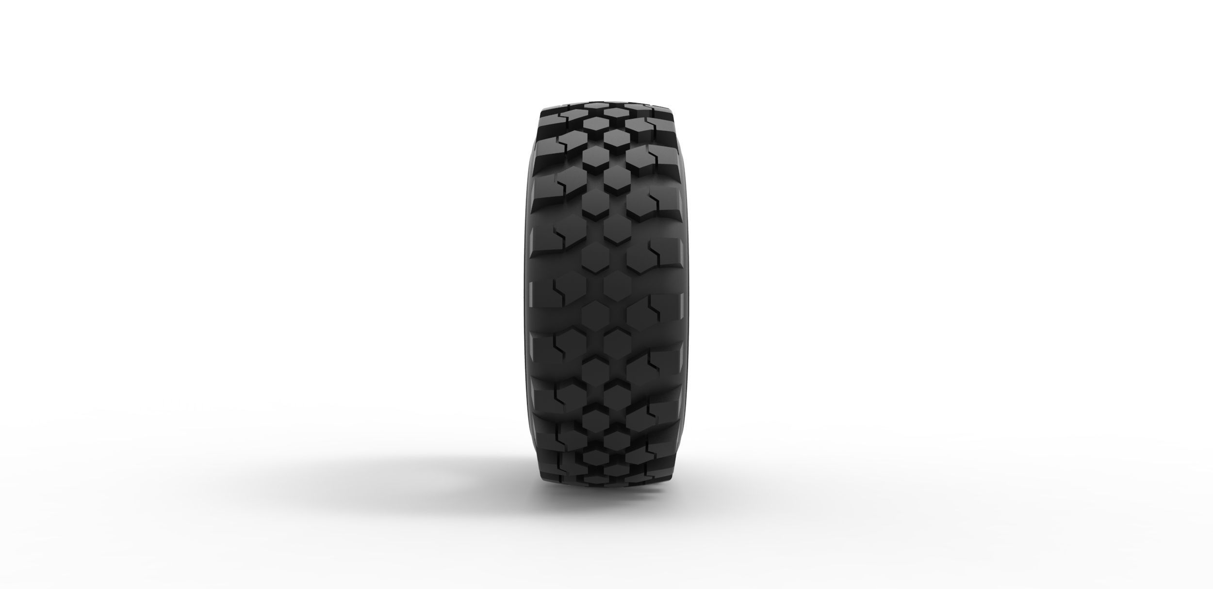 Offroad tire 43 Scale 1 to 25 3D print model_3
