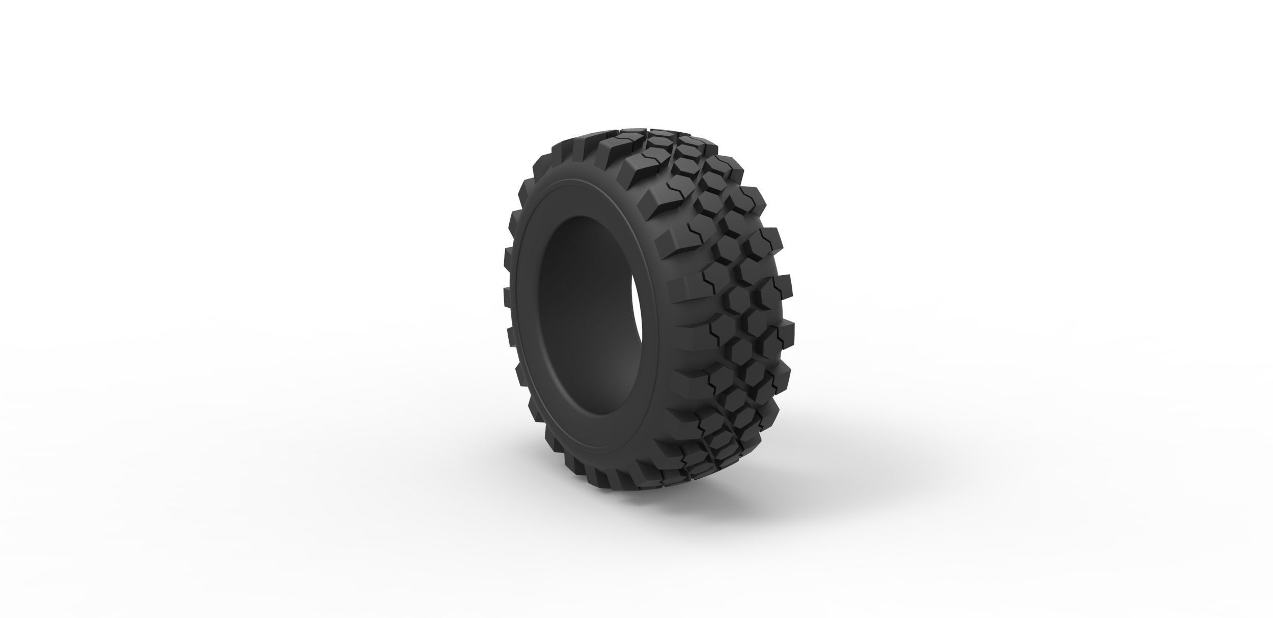 Offroad tire 43 Scale 1 to 25 3D print model_7