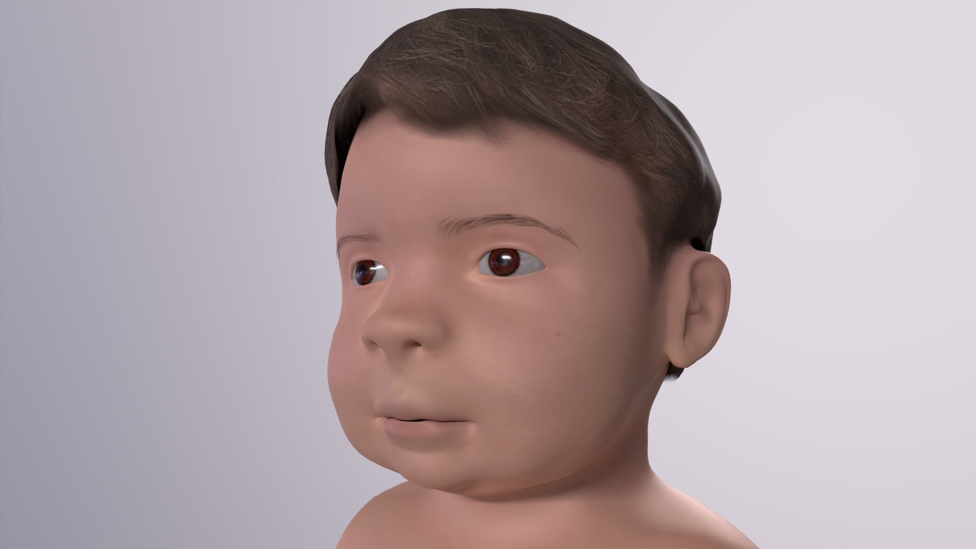 Realistic Child rigged Low-poly 3D model_3