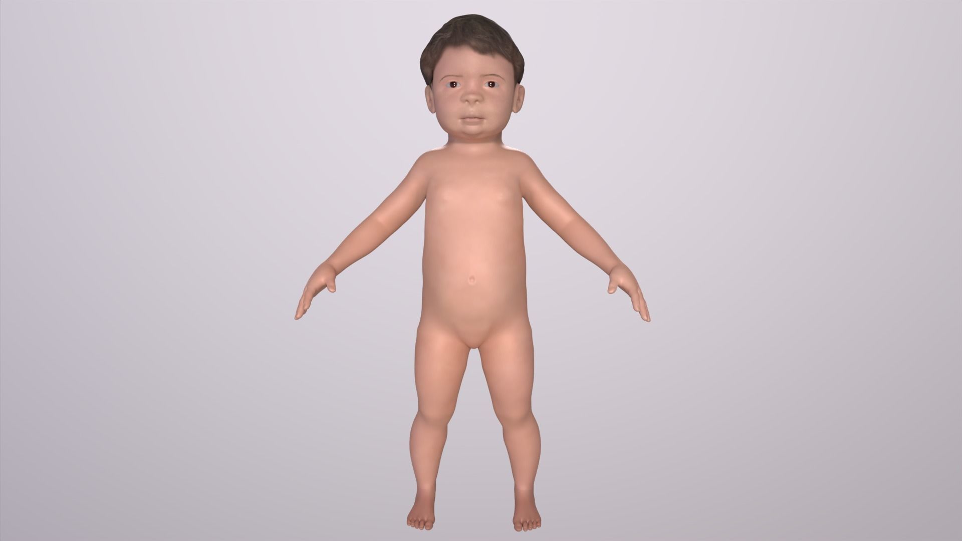 Realistic Child rigged Low-poly 3D model_2