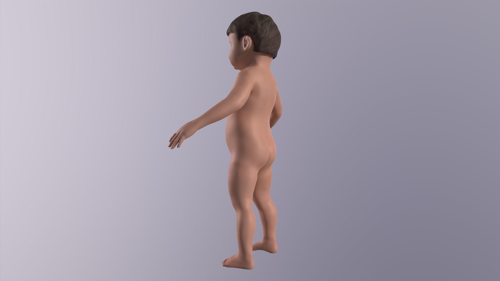 Realistic Child rigged Low-poly 3D model_4