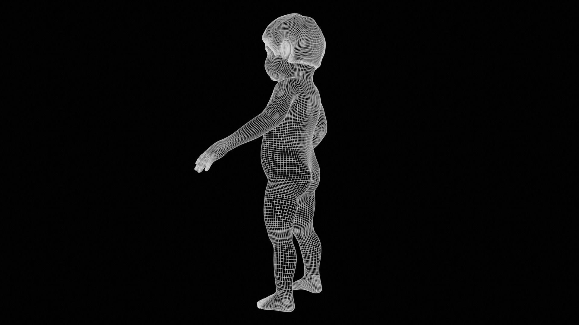 Realistic Child rigged Low-poly 3D model_22