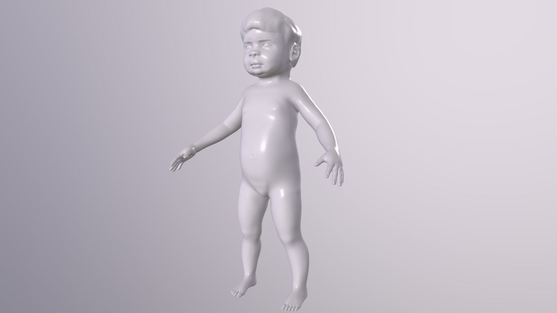 Realistic Child rigged Low-poly 3D model_10