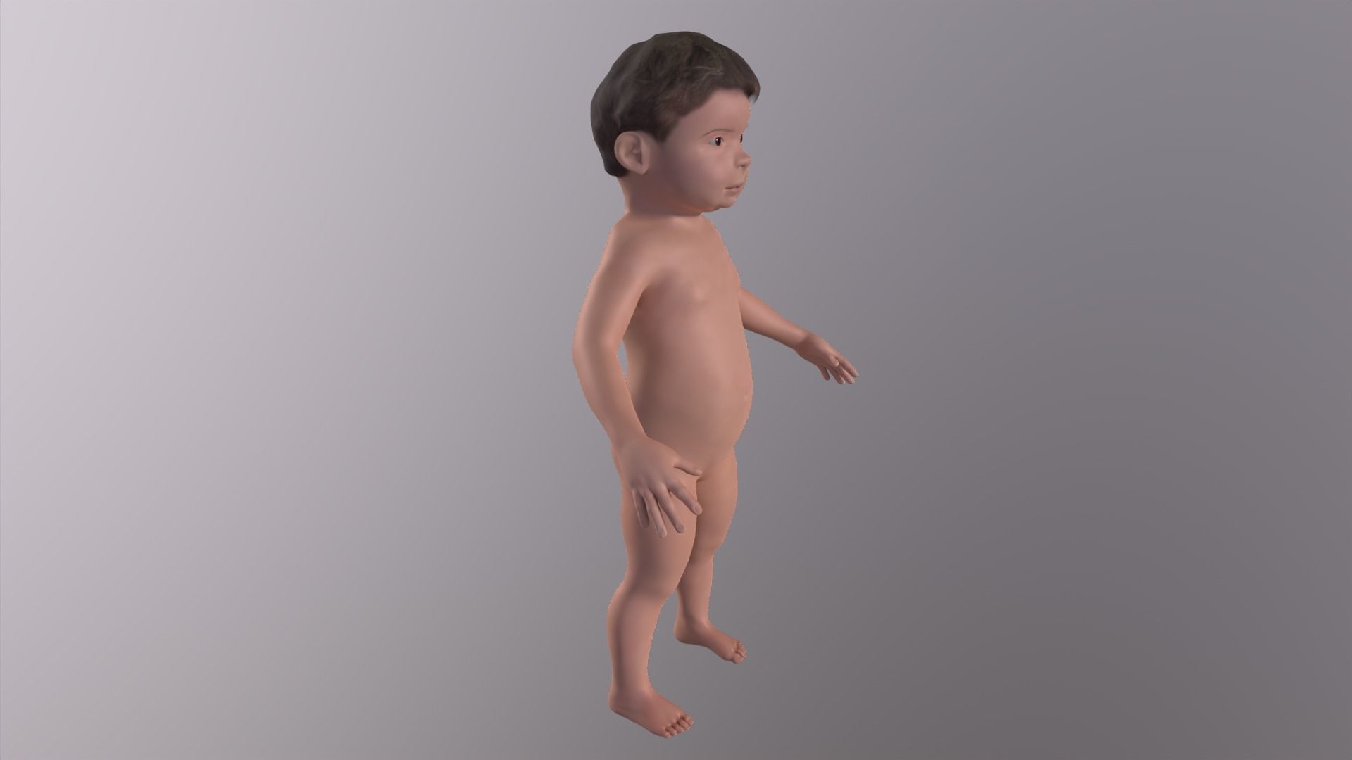 Realistic Child rigged Low-poly 3D model_7