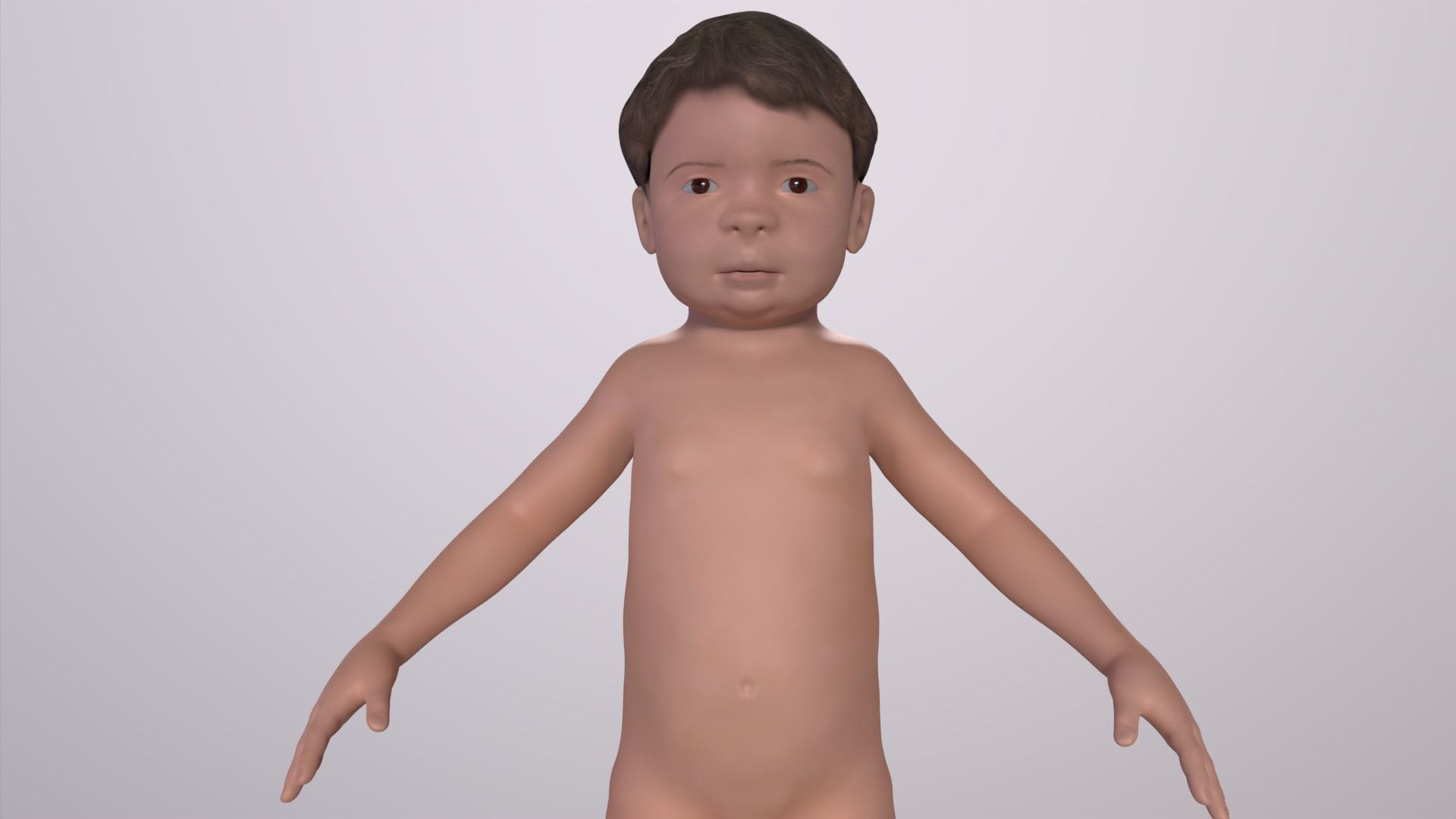 Realistic Child rigged Low-poly 3D model_6