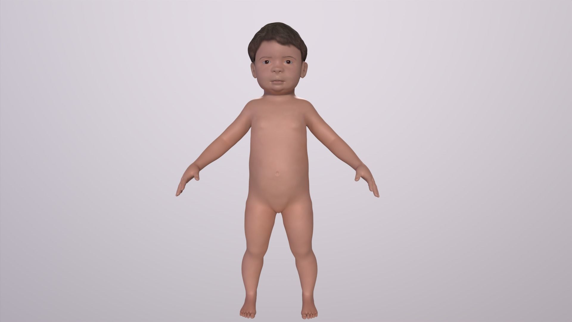 Realistic Child rigged Low-poly 3D model_8