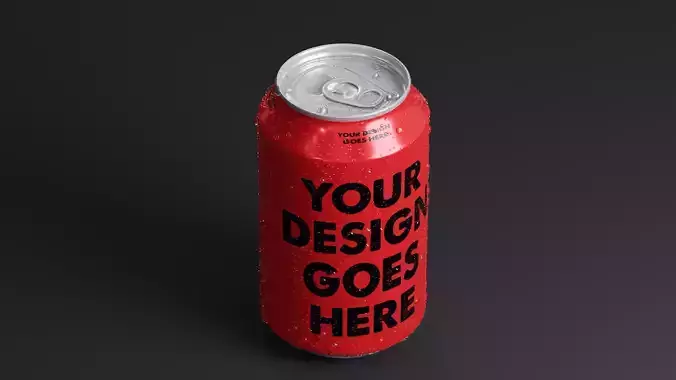 Standard 330ml aluminum Beverage Can with droplets