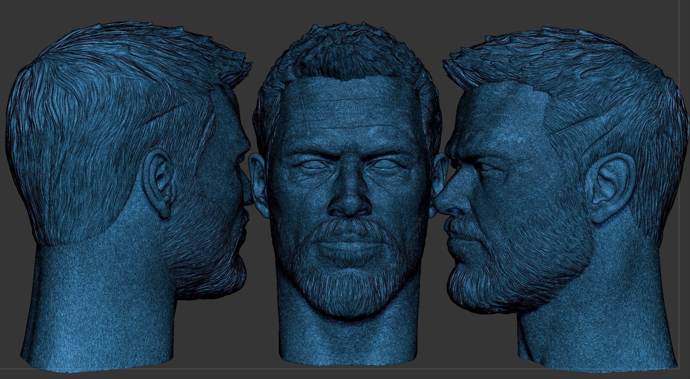 Thor- Chris Hemsworth Head 3D print model_10