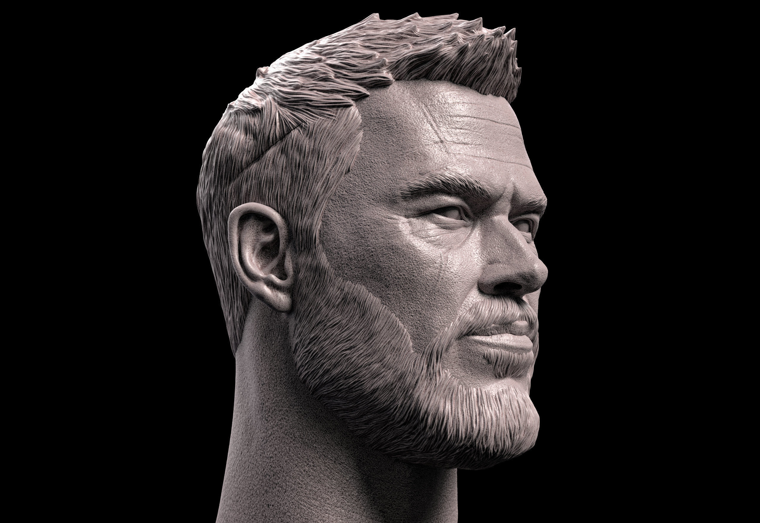Thor- Chris Hemsworth Head 3D print model_2