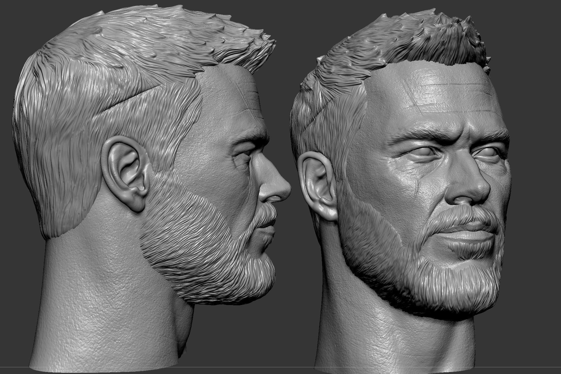 Thor- Chris Hemsworth Head 3D print model_7