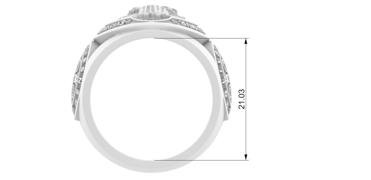 Saint Benedict Ring - Sao Bento  3D print model_8