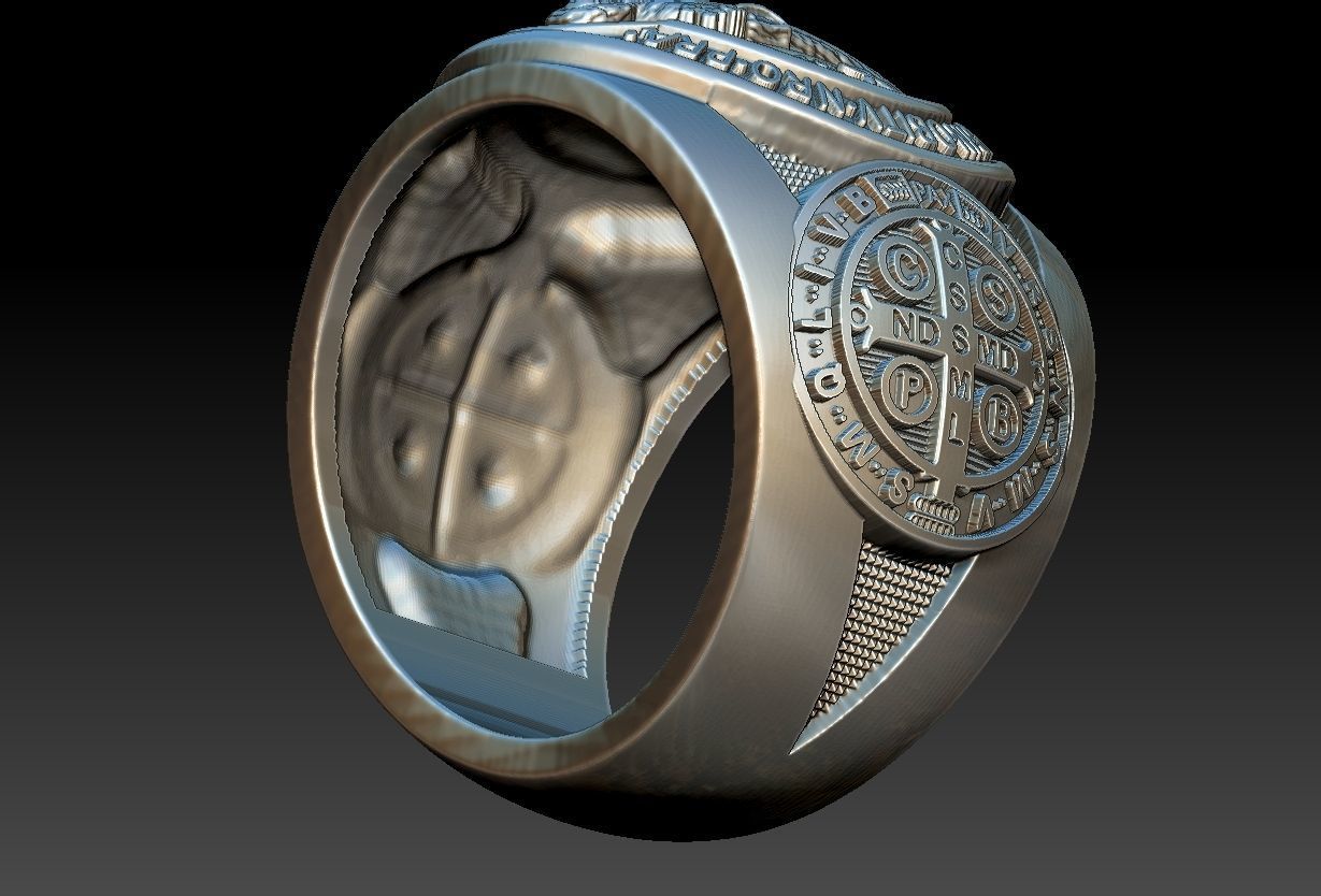 Saint Benedict Ring - Sao Bento  3D print model_15