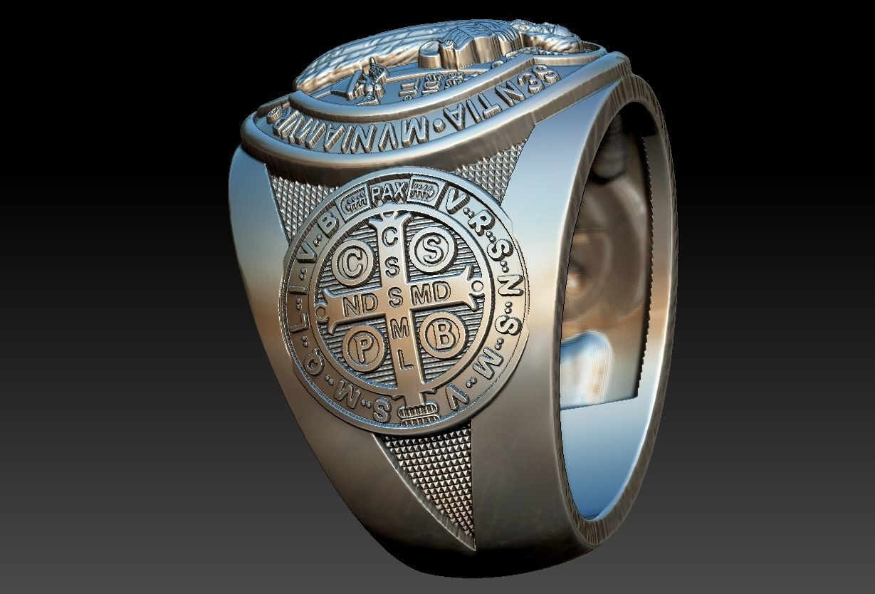 Saint Benedict Ring - Sao Bento  3D print model_11