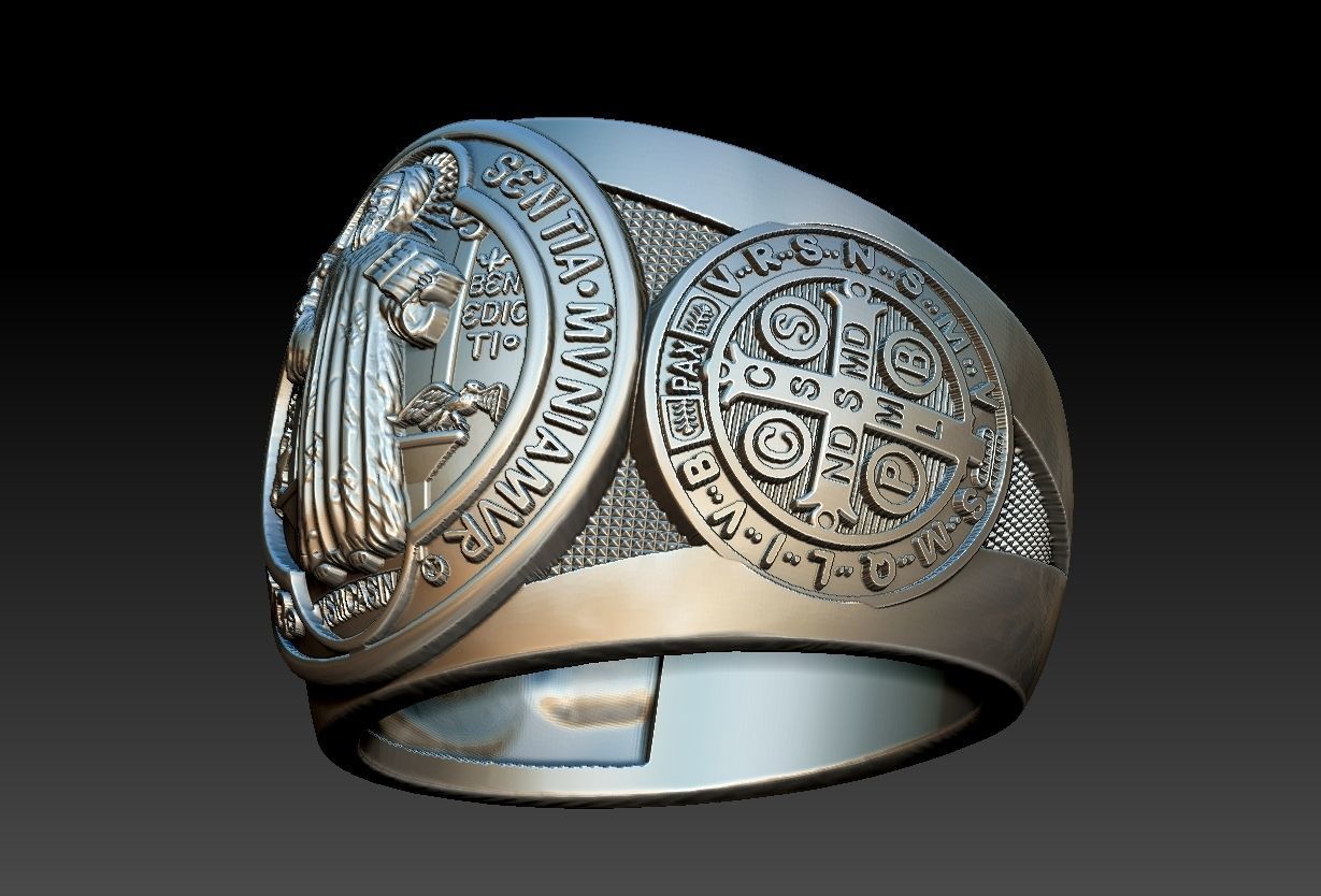 Saint Benedict Ring - Sao Bento  3D print model_6