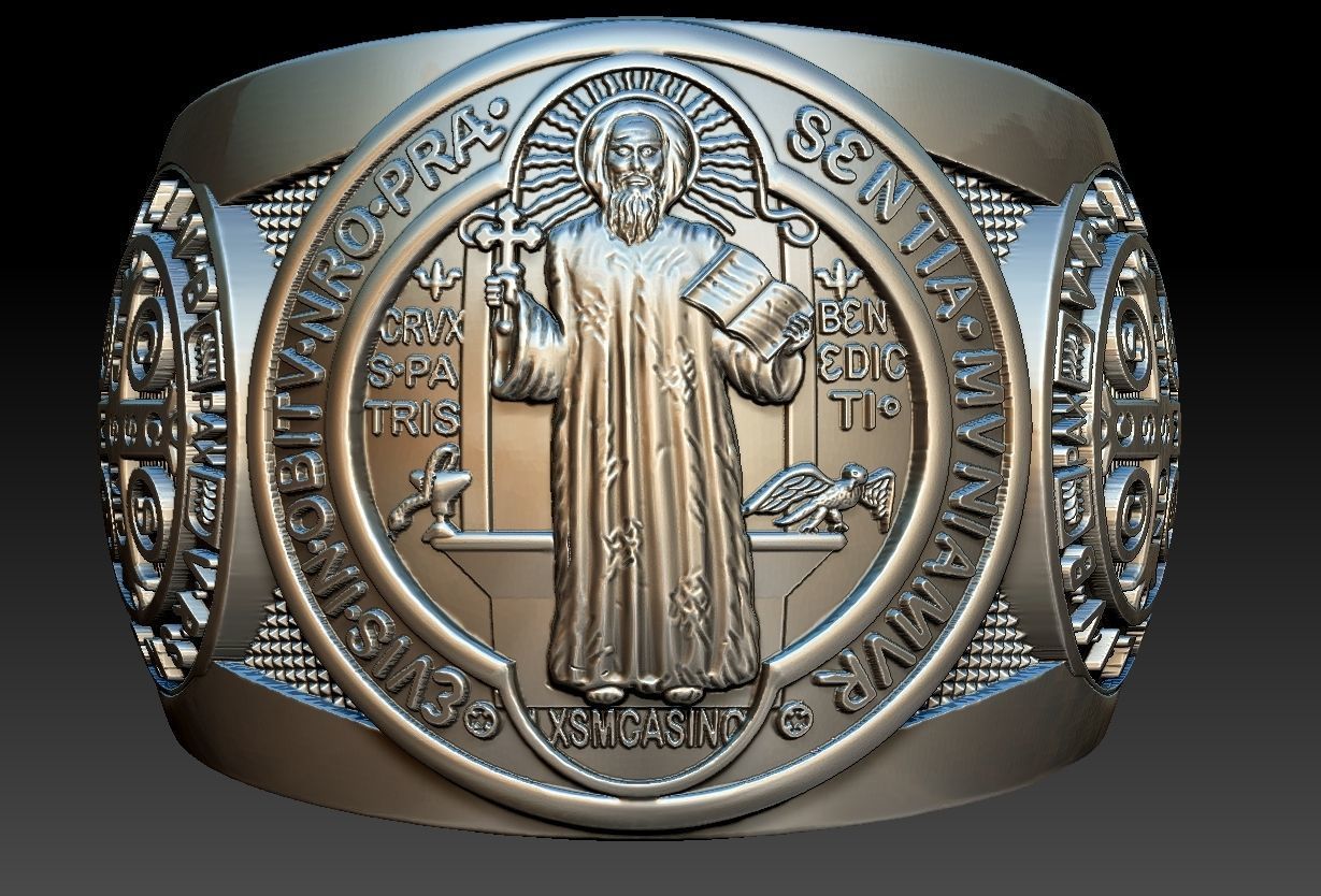 Saint Benedict Ring - Sao Bento  3D print model_22