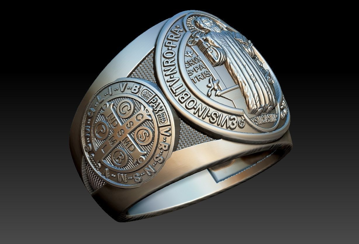 Saint Benedict Ring - Sao Bento  3D print model_2