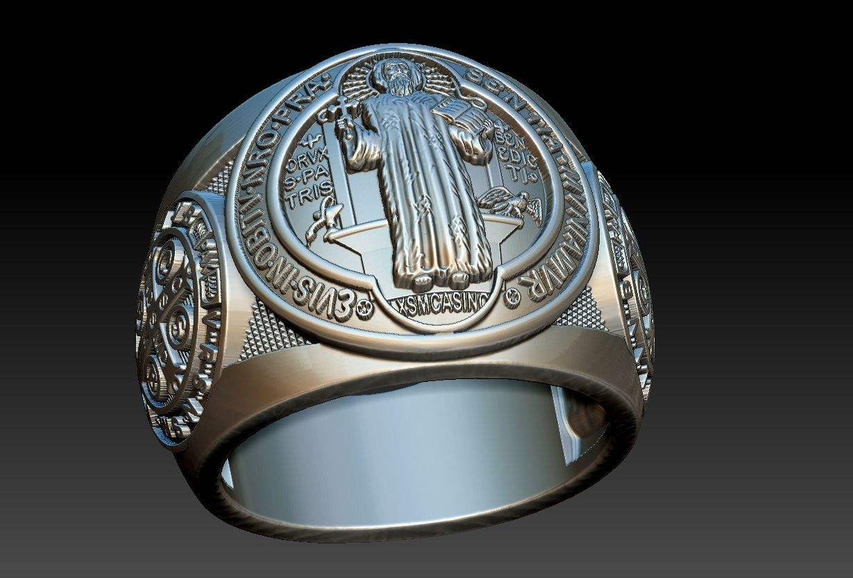 Saint Benedict Ring - Sao Bento  3D print model_20