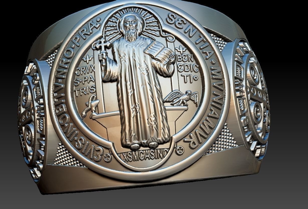Saint Benedict Ring - Sao Bento  3D print model_21