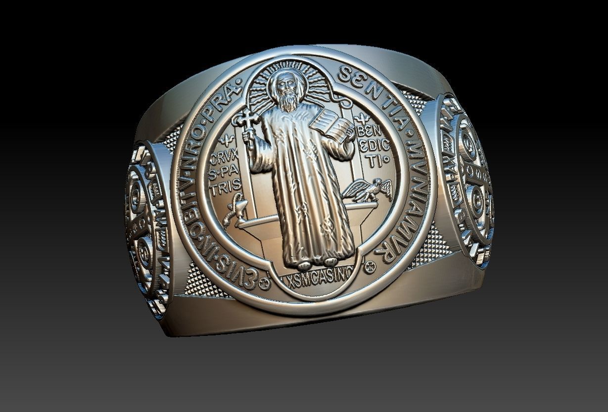 Saint Benedict Ring - Sao Bento  3D print model_5