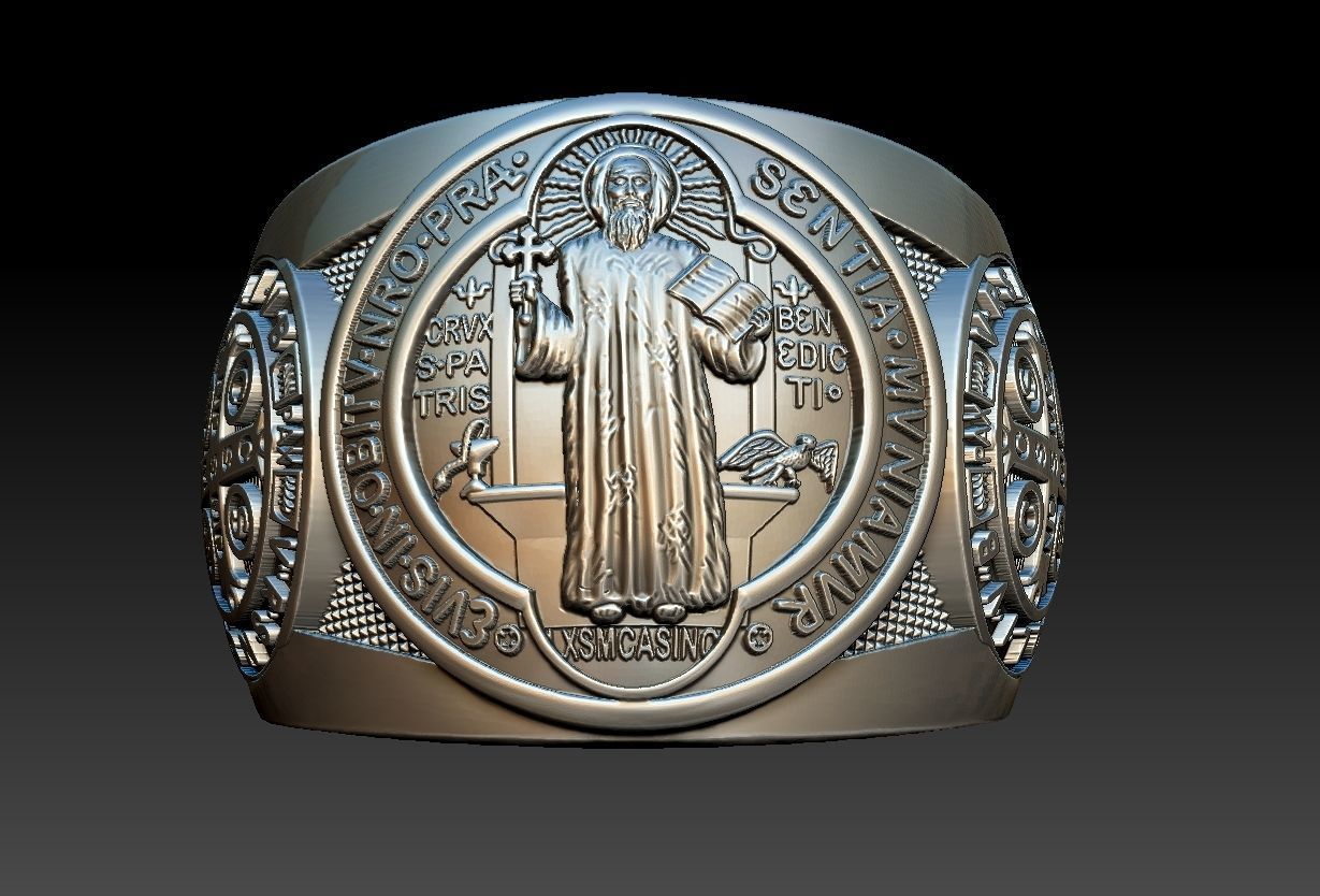 Saint Benedict Ring - Sao Bento  3D print model_1
