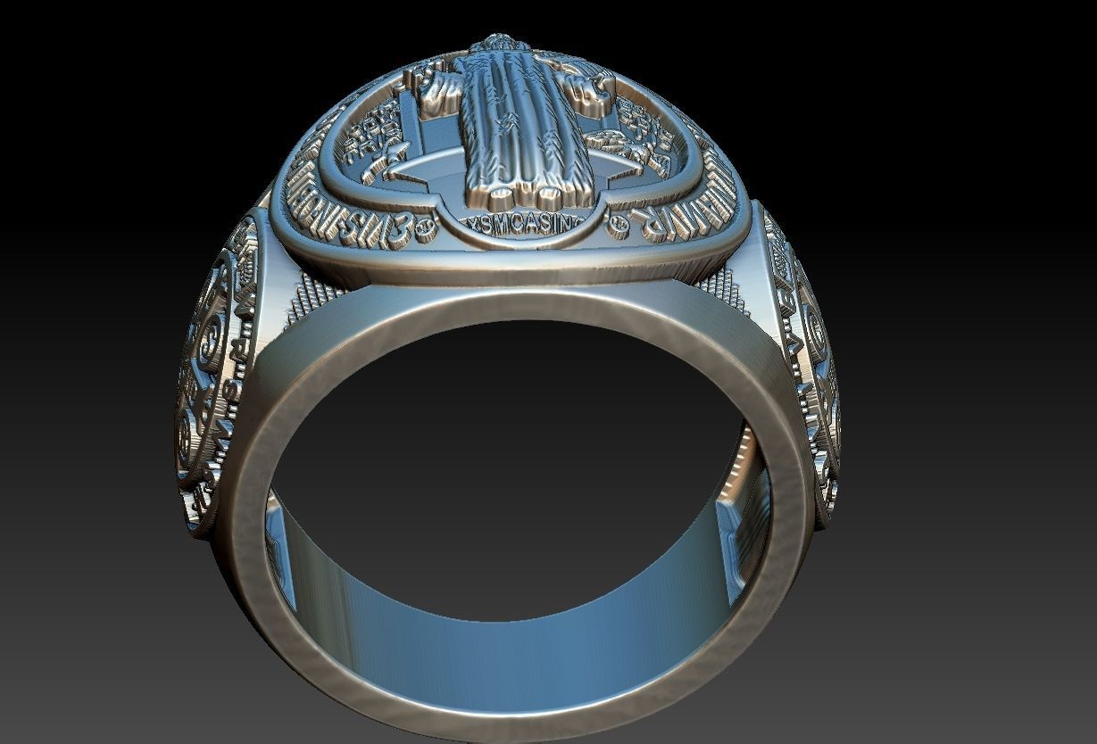 Saint Benedict Ring - Sao Bento  3D print model_19