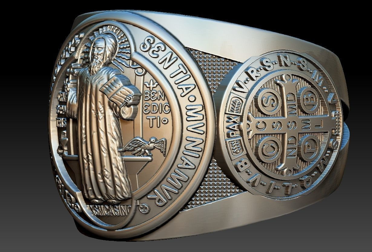 Saint Benedict Ring - Sao Bento  3D print model_23
