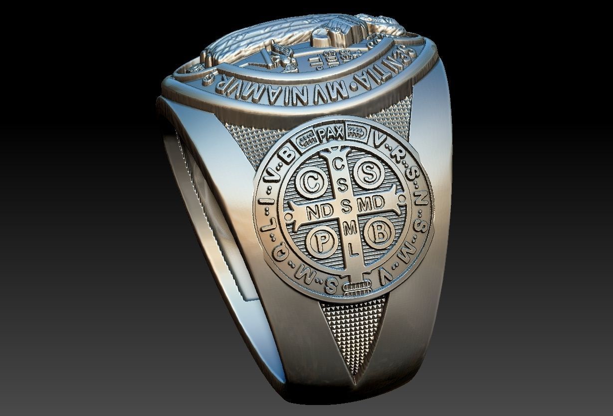 Saint Benedict Ring - Sao Bento  3D print model_10