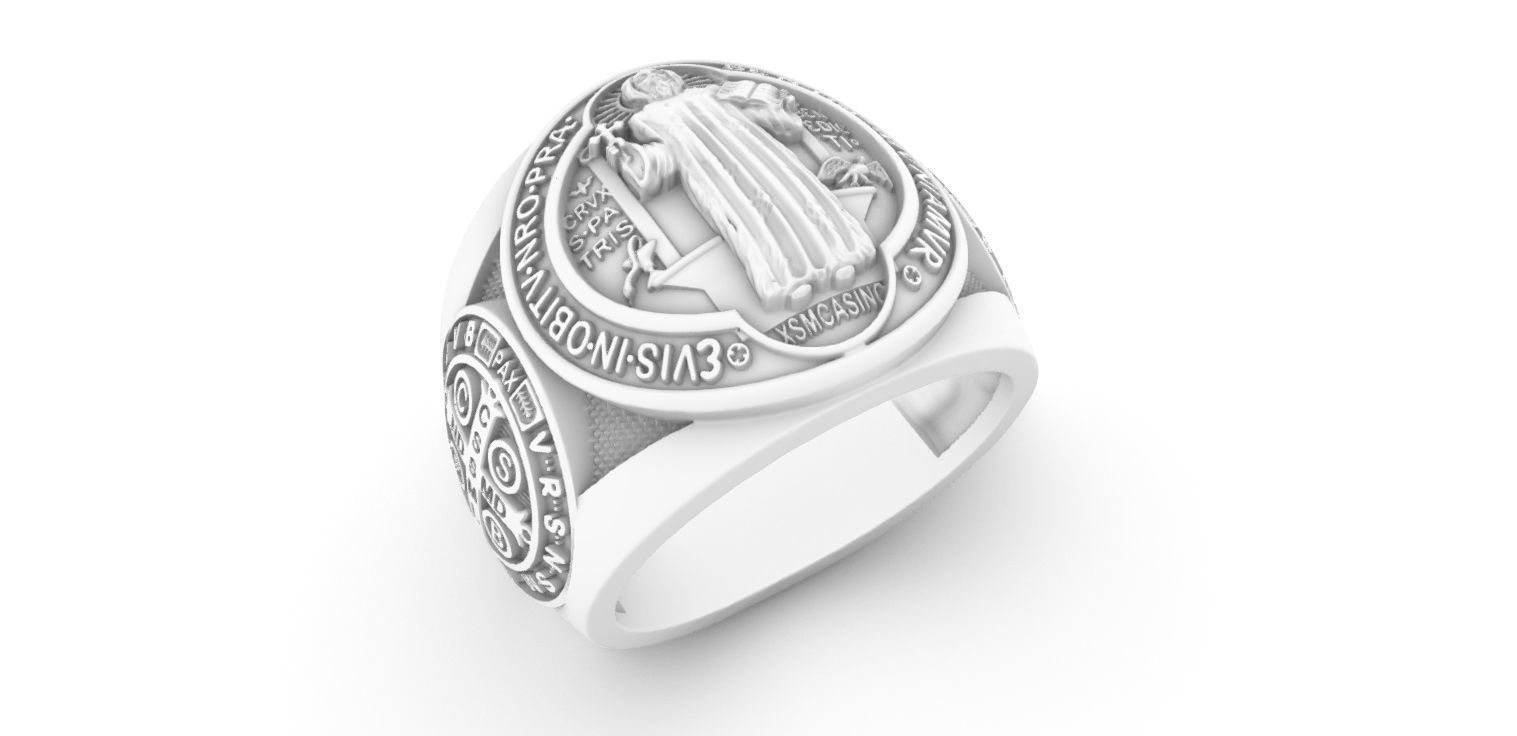 Saint Benedict Ring - Sao Bento  3D print model_4