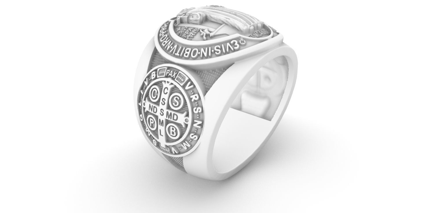 Saint Benedict Ring - Sao Bento  3D print model_3