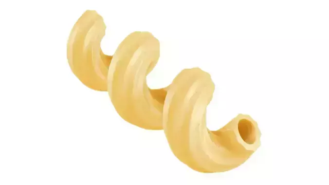 Pasta Cavatappi macaroni 3D model