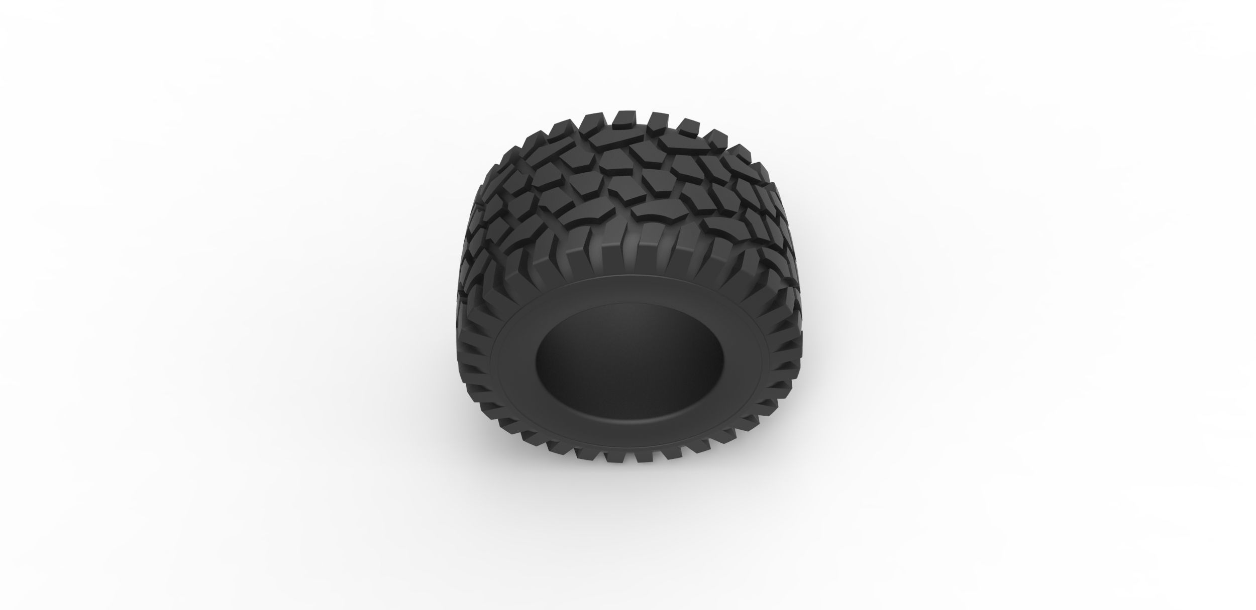 Offroad tire 44 Scale 1 to 25 3D print model_5