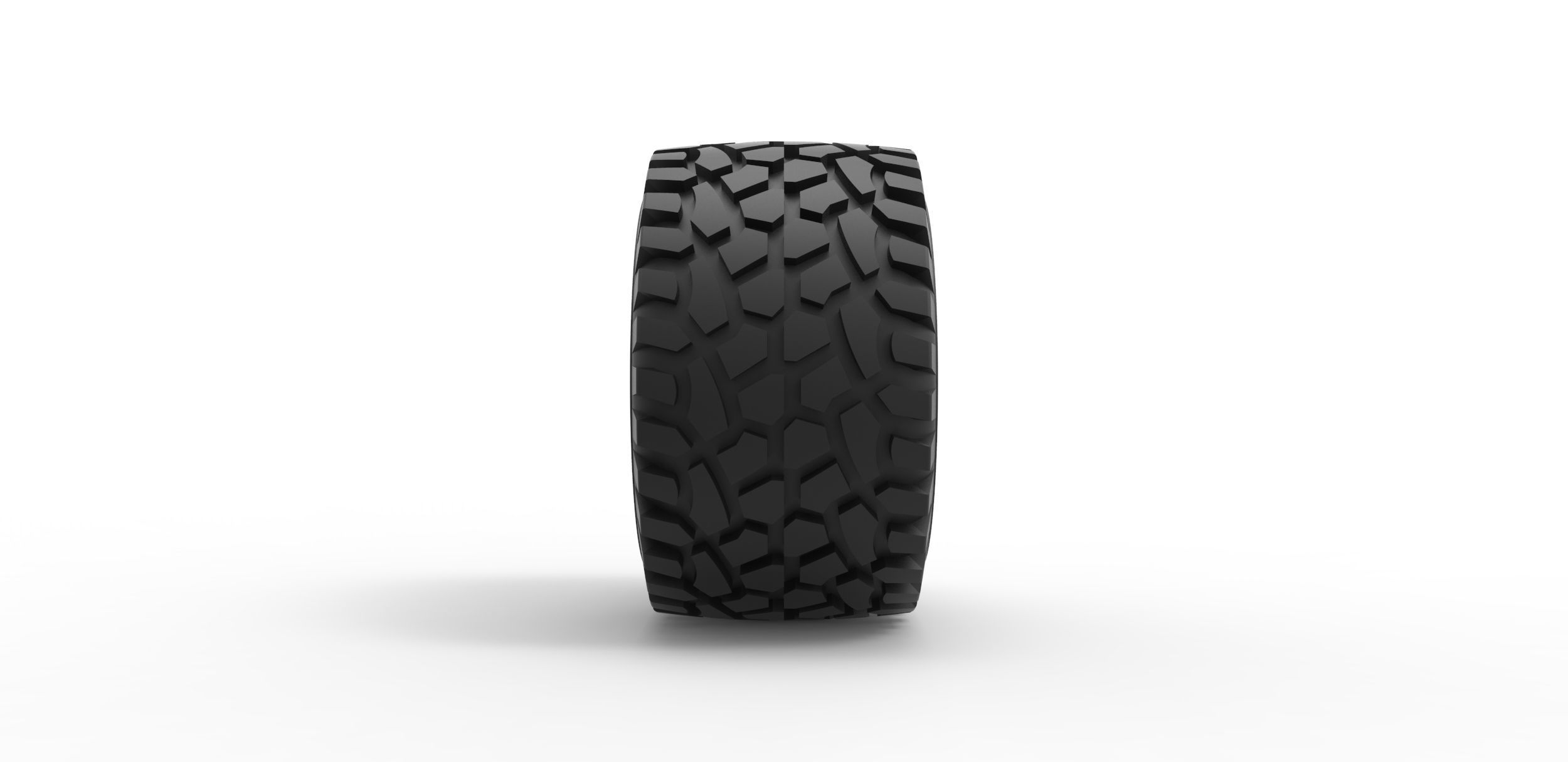 Offroad tire 44 Scale 1 to 25 3D print model_3