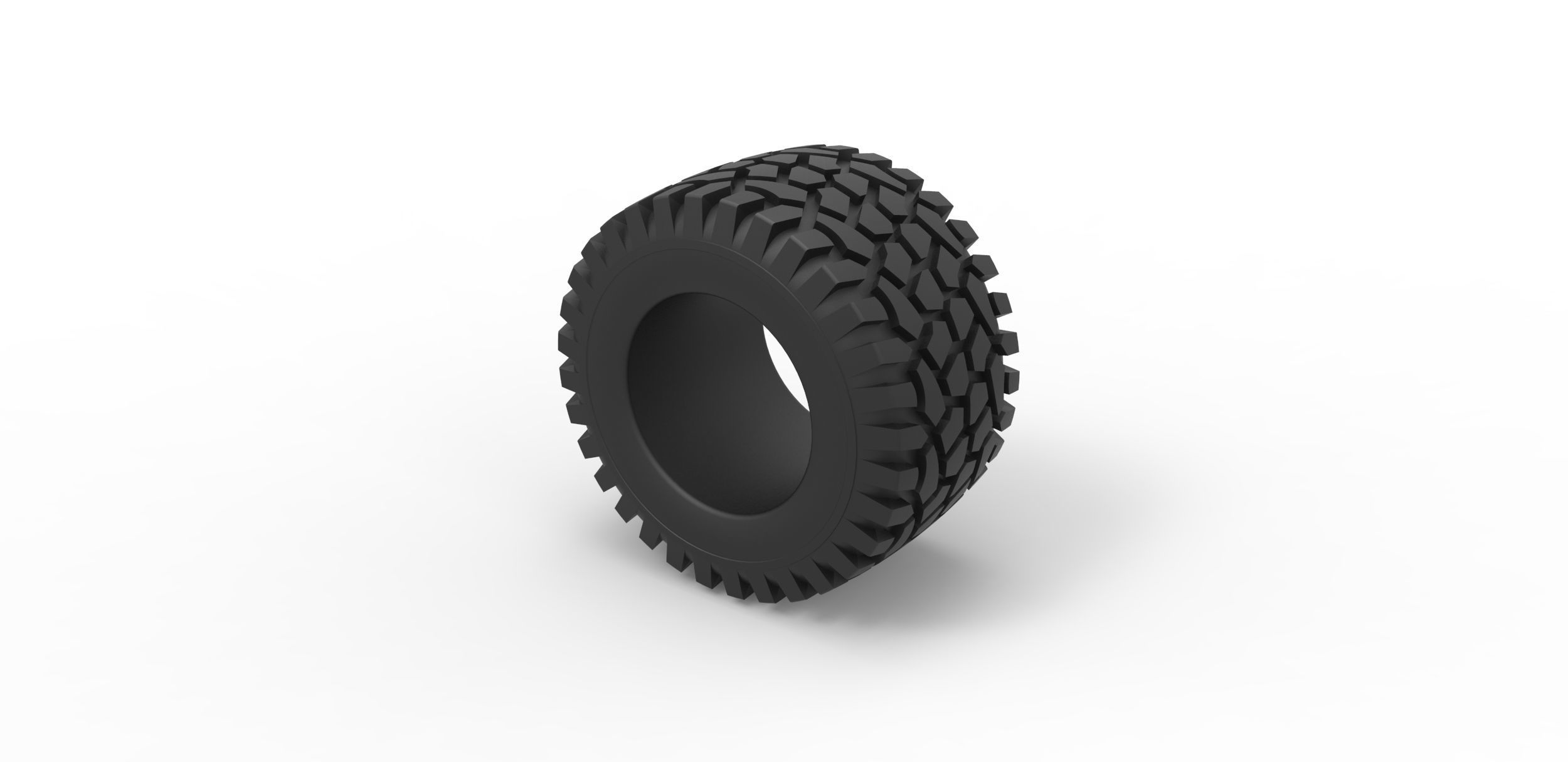 Offroad tire 44 Scale 1 to 25 3D print model_6