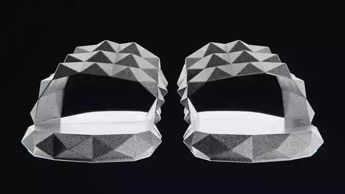 Spiky Sandals Low-poly 3D model