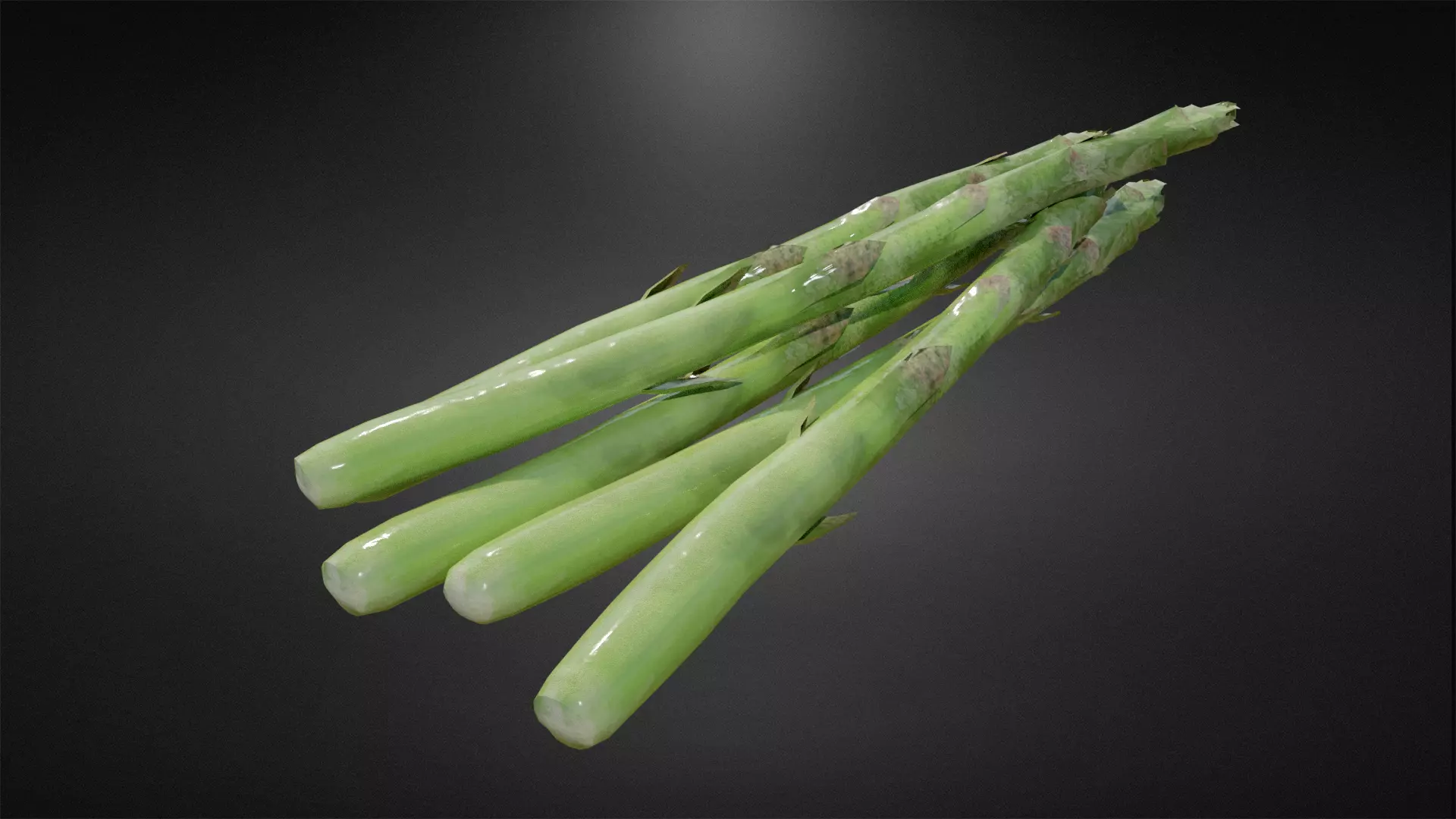 Asparagus spears Low-poly 3D model