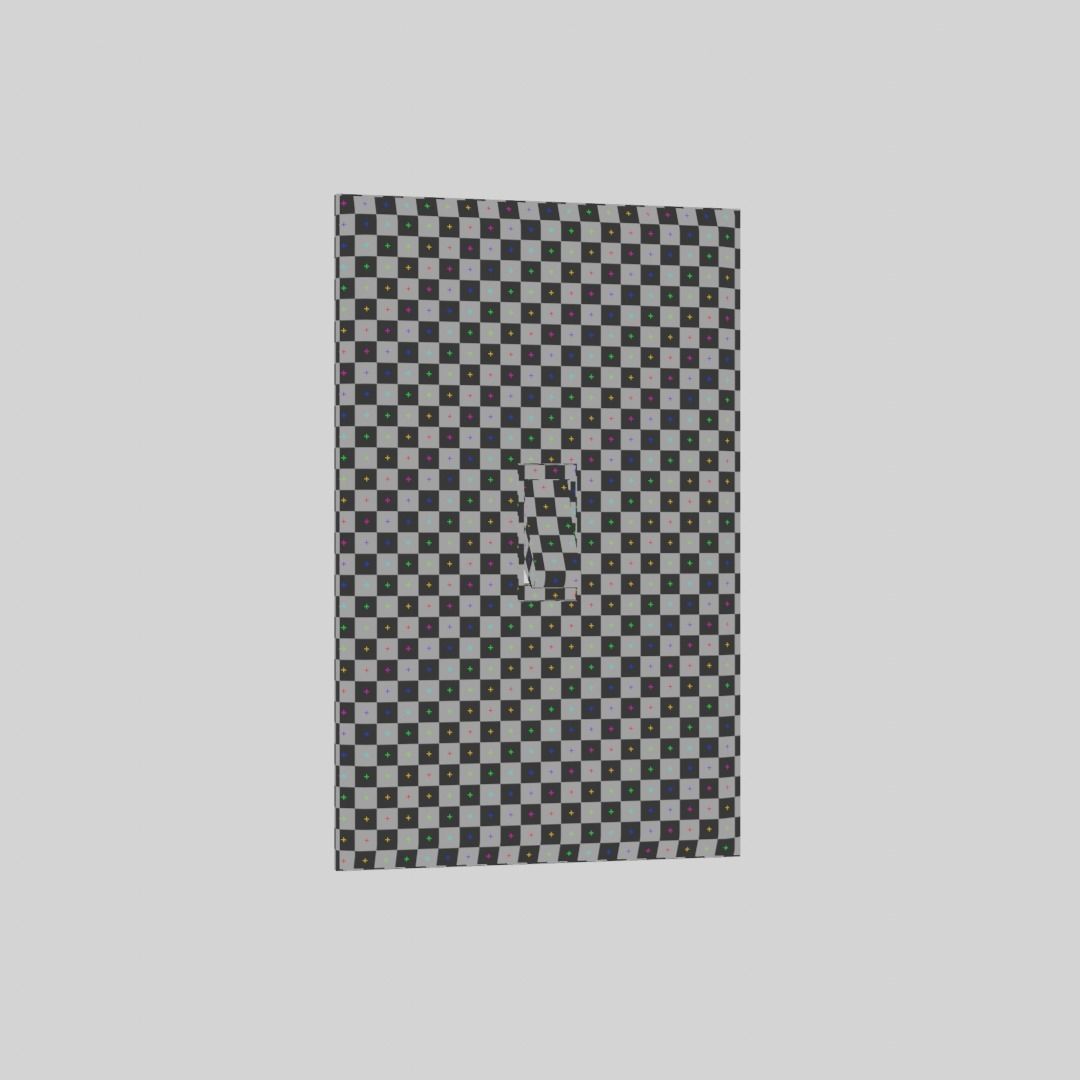 Wall Switch Light Low-poly 3D model_12