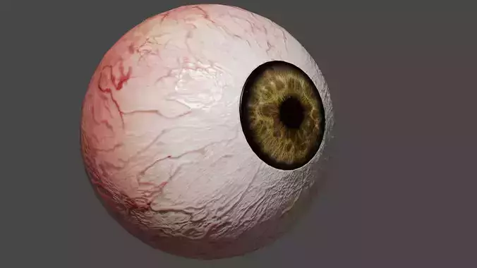 Low poly eye - Ojo de pocos poligonos  Low-poly 3D model