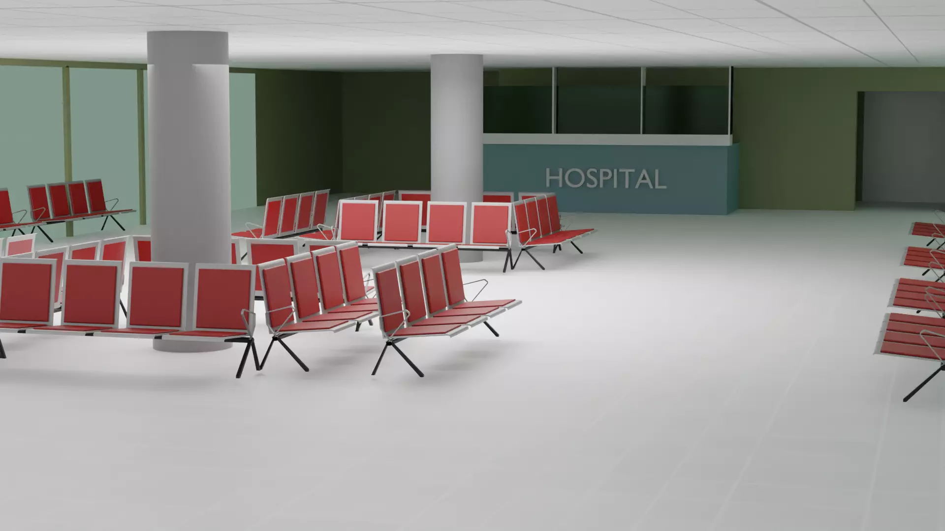 Hospital Interior Low-poly 3D model_0